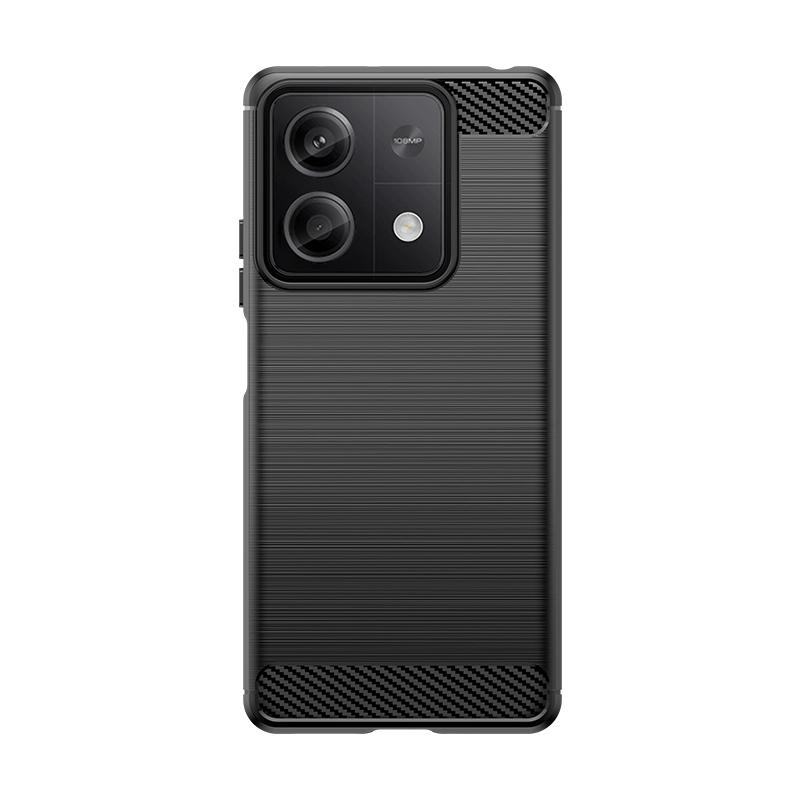 Для Для Poco X6 5G Чехол Обложка Xiaomi Для Poco X6 Pro 5G Capas Ударопрочный Задняя крышка телефона Углеродное волокно Мягкий ТПУ Fundas Для Poco X6 5G