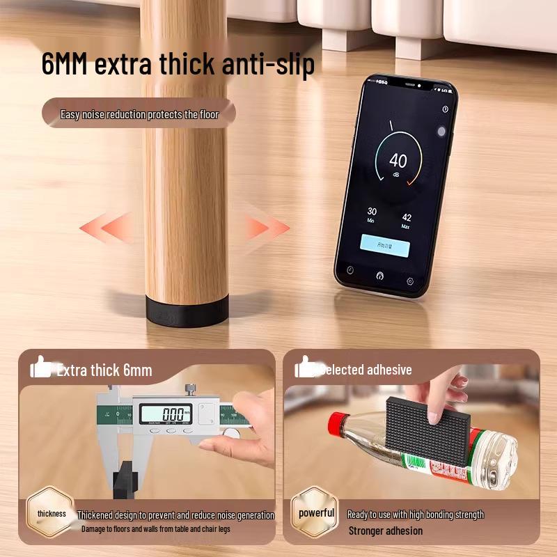 Нескользящие бесшумные мебельные накладки: Утолщенные, износостойкие накладки на ножки и противоударные наклейки для стульев, табуретов, диванов и столов