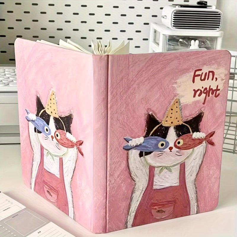 Adorable Cat Notebook, A5 Hard Cover Notebook, Essential for Office and Study, Lined Pages, Perfect Gift for 12 Occasions