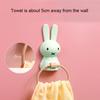 Детская вешалка для полотенец с мультяшным кроликом, вешалка для полотенец, настенный держатель для полотенец, вешалка для ванной комнаты, подарок для детей