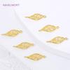 5/10Pcs 18K Gold Plated Brass Leaf Shape Connector Charms For Jewelry Making,Connector For Bracelets,DIY Earring Accessories