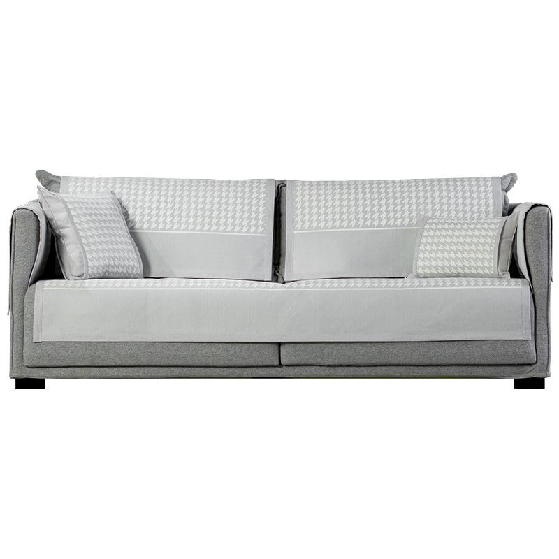 Houndstooth Sofa Cushion Summer Summer Summer Summer Mat Ice Silk Non-Slip Non-Stick Wool Nordic Simple Living Room Cover Cover Cloth
