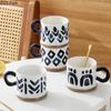 Домашний офис чашка кофе креативная большая емкость завтрак овсянка молоко чашка креативная японская керамическая кружка набор для напитков подарок другу