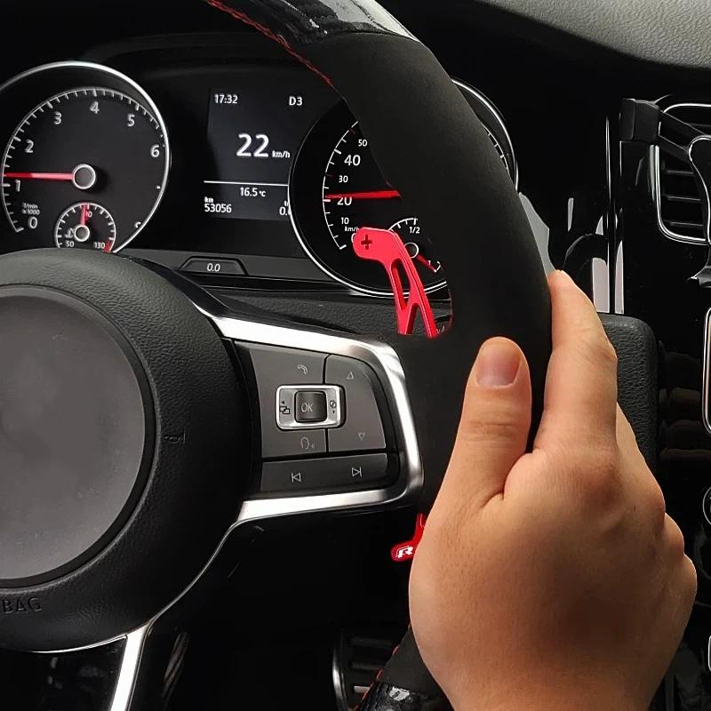 Car Steering Wheel Shift Paddle Accessories For Volkswagen GOLF GTI R GTD GTE MK7 7 POLO GTI Scirocco Tiguan Rline PASSAT T-ROC