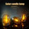 Солнечный светильник-свеча, водонепроницаемый, на солнечных батареях, светодиодный керосиновый фонарь, имитирующий мерцание пламени, для патио, сада, крыльца, стола