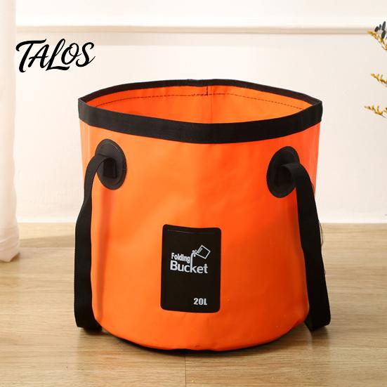 Double Handle Carry Bucket 12/20L Collapsible Water with Handles, Large Foldable Container, Container Portable Pail for Outdoor, Camping, Fishing, Car