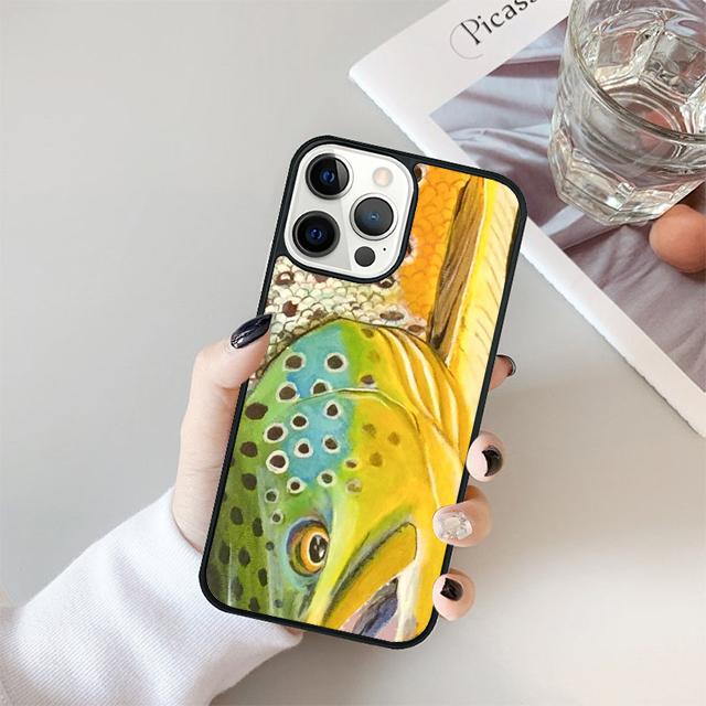 Trout Fishing Phone Case For iPhone 17 Air 15 16 Cover 14 13 11 12 Pro Max Max Plus Back Cover