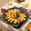30/32/34/36/38cm Korean BBQ Grill Pan Round Shape Non-Stick Frying Pan Teppanyaki Pan  Home Picnic