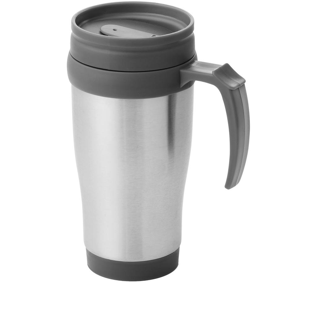 Glass "Sanibel" 400 ml insulated mug Silver