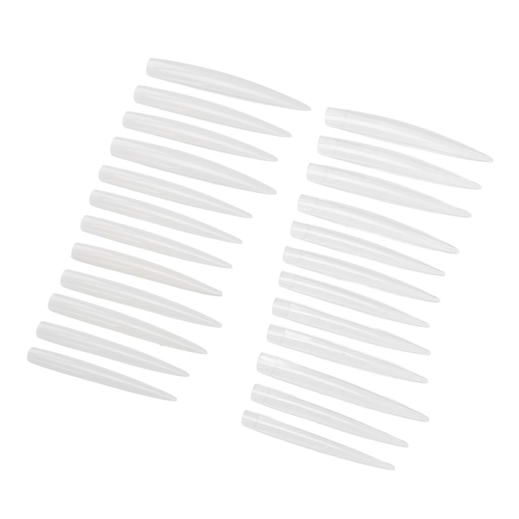 240 шт. Длинные типсы стилет прозрачные белые профессиональные накладные ногти полное покрытие экстра длинные типсы для акриловых ногтей