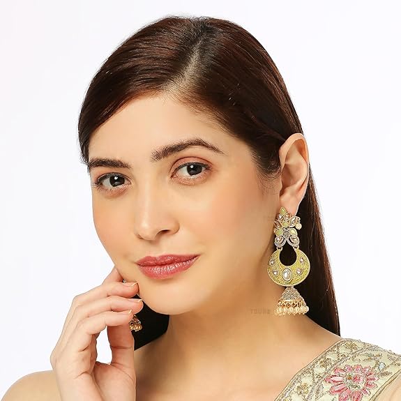 Подарок ракхи подарок для брата подарок на день дружбы для лучшего друга Этническая дива Традиционные синие серьги-подвески с полки и жемчугом для женщин/девочек