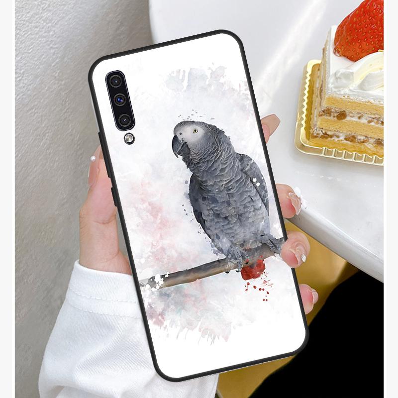 Чехол African Grey Parrot для Samsung A12 A32 A42 A52 A72 A52S A03S A21S A11 A31 A51 A71 A10 A50 A70 с полным покрытием