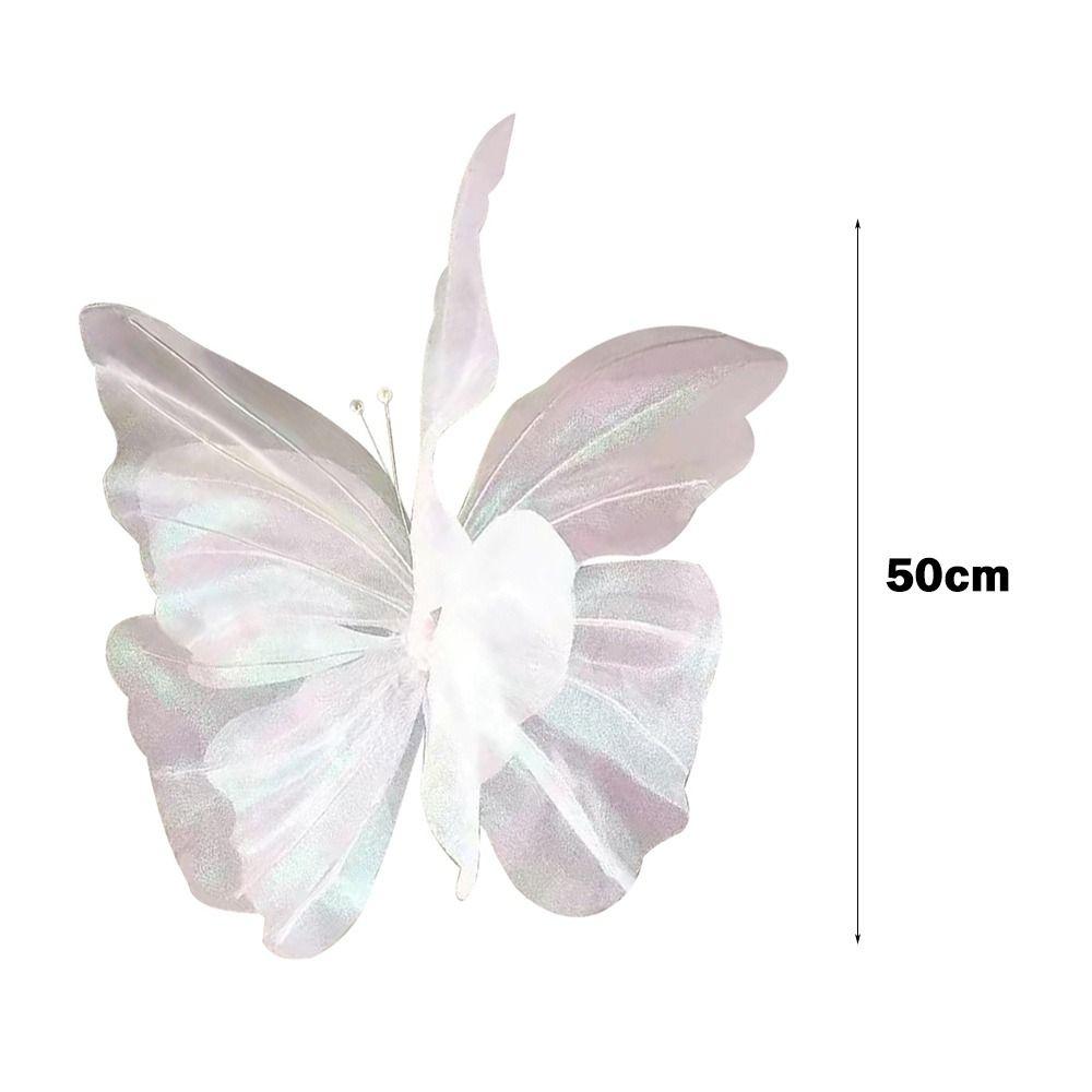 Big Size 3D Butterfly Decoration 50cm Large Artificial Butterfly Valentines Day