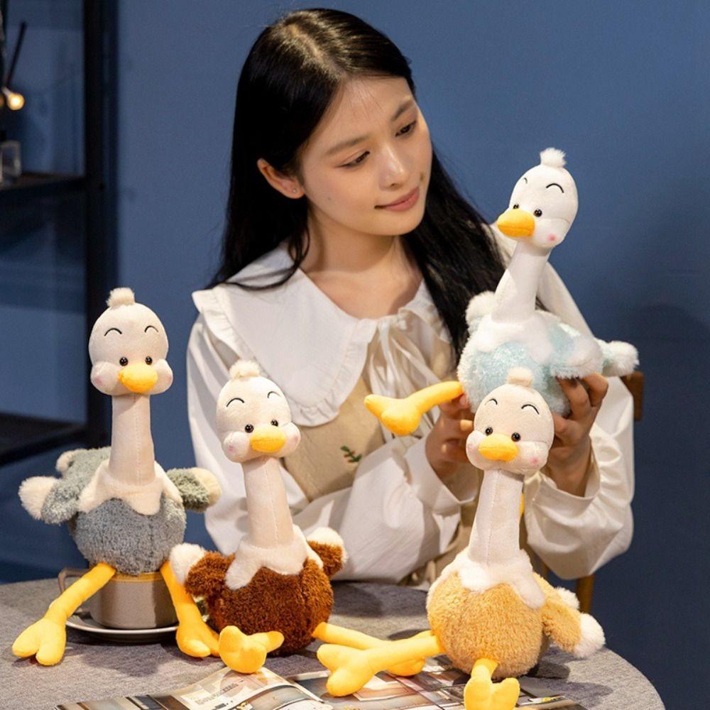 Soft Stuffed Long-Legged Ostrich Plush Toy Cartoon Ostrich Plush Doll Children Gift