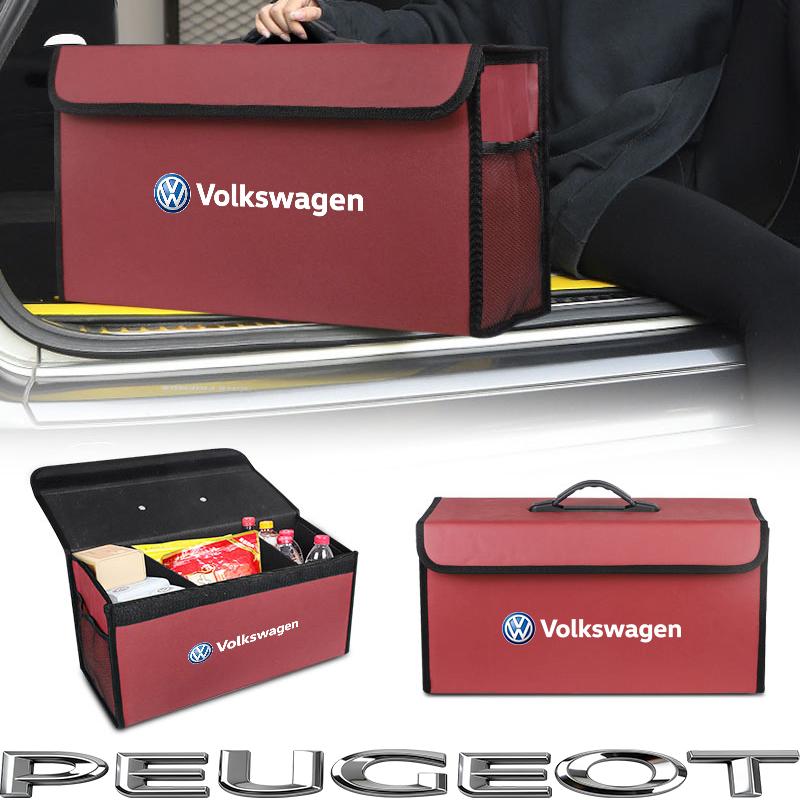Car Trunk Organizer Box Toolbox Auto Interior Storage Accessories For VW Golf Polo GTI ID.3 Passat MK678 Tiguan CC Jetta Hub Cap
