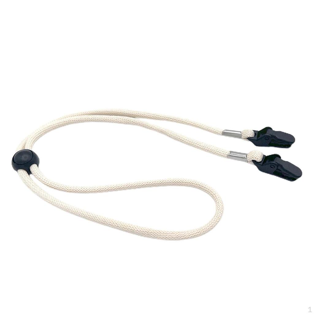 Hat Band Clips Cap with Cord Locks Polyester Leash Clip Holder for Camping