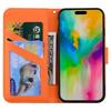 For iPhone 16 Pro Max Case Cartoon Pattern Wallet Leather Phone Cover