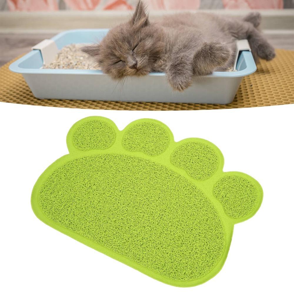 Non-Slip Cat Litter Pad PVC Pet Food Placemat Durable Litter Box Mat for Cats and Dogs