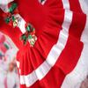 Рождественское платье Красный костюм для собак Юбка с галстуком-бабочкой Хлопковая одежда для бульдога Чихуахуа Йорк