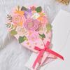 1 Set Greeting Card DIY Handwriting Paper Art 3D Folding Flower Pop Up Mother's Day Card with Envelope Anniversary Gifts Present