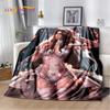 Sexy Lace Beauty Girl Lady Cartoon Anime Character Blanket,Soft Throw Blanket for Home Bedroom Bed Sofa Picnic Office Cover Gift