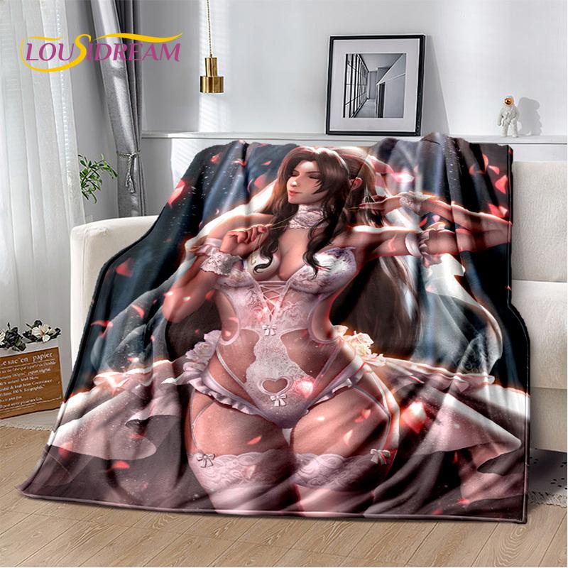 Sexy Lace Beauty Girl Lady Cartoon Anime Character Blanket,Soft Throw Blanket for Home Bedroom Bed Sofa Picnic Office Cover Gift