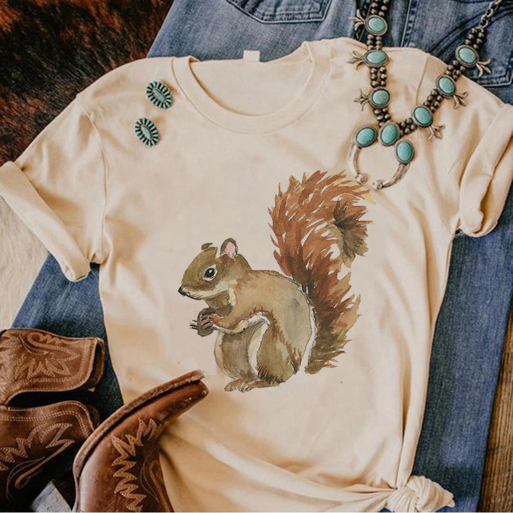 Squirrel tshirts Women designer graphic harajuku t shirt girl Unisexga clothing