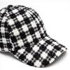 Шапка женская осенне-зимняя солнцезащитная шапка зимняя теплая бейсболка кепка в клетку