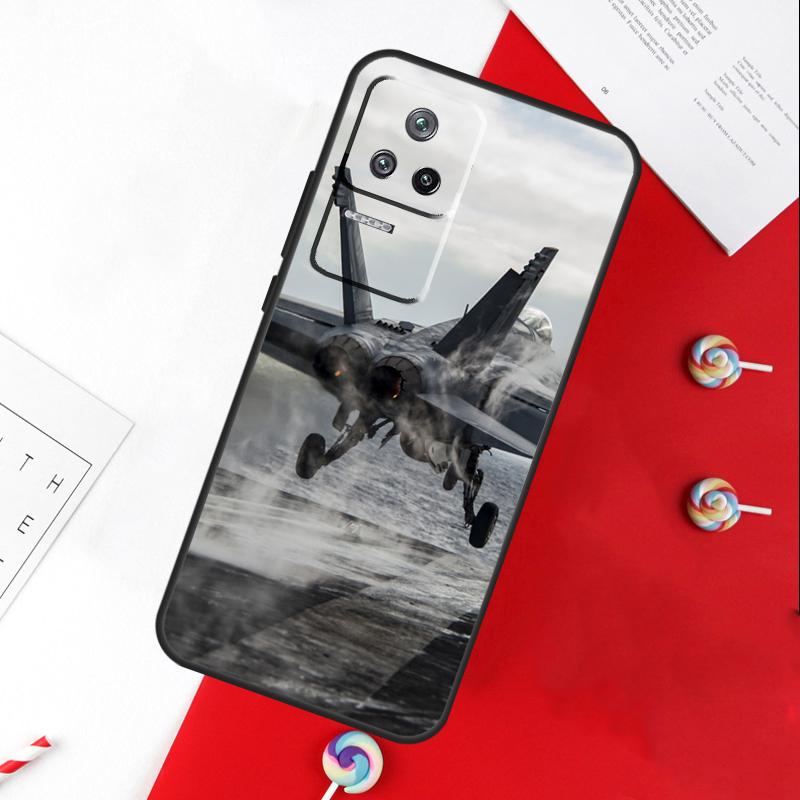 Чехол для телефона Xiaomi 14 Ultra 15 13 11T 12T 13T 14T Pro POCO X7 Pro X3 X5 X6 M6 F5 F6 Pro с рисунком истребителя