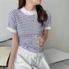 Женские футболки Трикотажные футболки Топы Рубашки с коротким рукавом с круглым вырезом Трикотажная футболка
