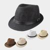Fashion Straw Hat Men Women Summer Trendy Beach Sun Hats Solid Color Fedoras Ribbon Casual Cowboy Jazz Cap Gangster Cap Male