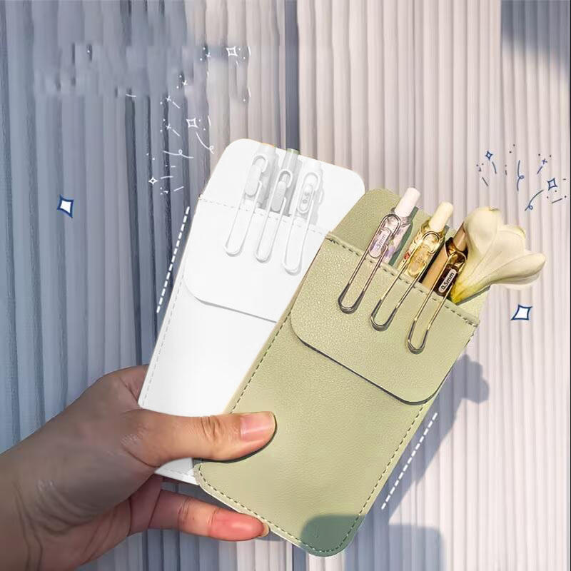 New 1PC PU Pencil Bags for Clothes Pocket Doctor Nurse Staff Leak-proof Pen Pouch Hospital Business Pen Holder Supplies