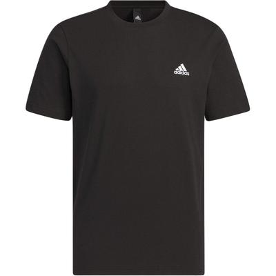 adidas Повседневная футболка с круглым вырезом и однотонным логотипом, топы унисекс, черный IT4339