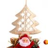 Metal Snowflake Santa Claus Candlestick Stand Candle Holder Christmas Ornament Candle Pillar