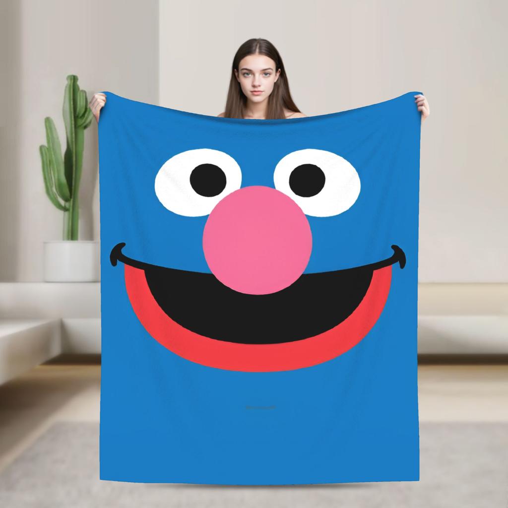 Christmas Present Pattern Blanket S-Sesames Streets Warm Soft Plush Throw Blanket For Couch Sofa Bed Flannel Bedspread Bed Cover