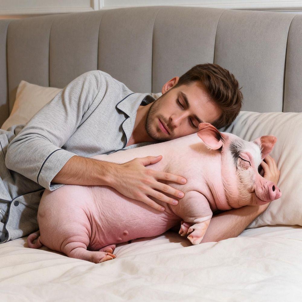 40cm Size Animal Body Pillow Plush Material Pig Keychain Portable Bag Decoration  Home Decor