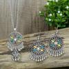 Vintage Fashion Necklace Bohemian National Style Long Exaggerated Personality Clothing Chain Women With Accessories Necklaces Earrings Set