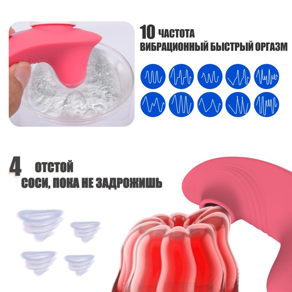 Вибратор Женский Вибрирующий Оральный Секс Всасывание Стимуляция Клитора Клиторальное Всасывание Вибратор Точки G Соска Всасыватель Стимулятор Секс-Игрушки Взрослые Женщины 18+