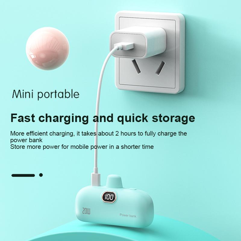 QGeeM 20 Вт Mini Power Bank 5000 мАч PowerBank QC PD Быстрая зарядка для iPhone 14 13 12 Batterie Externe Портативное зарядное устройство для Samsung Xiaomi
