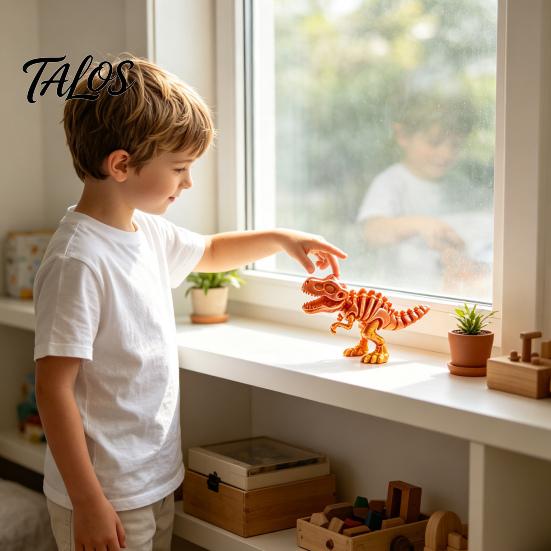 3D-печатная игрушка-динозавр, шарнирная фигурка скелета Тираннозавра Рекса, модель T-Rex с подвижной фигуркой, подвижные суставы, Динообразовательная для