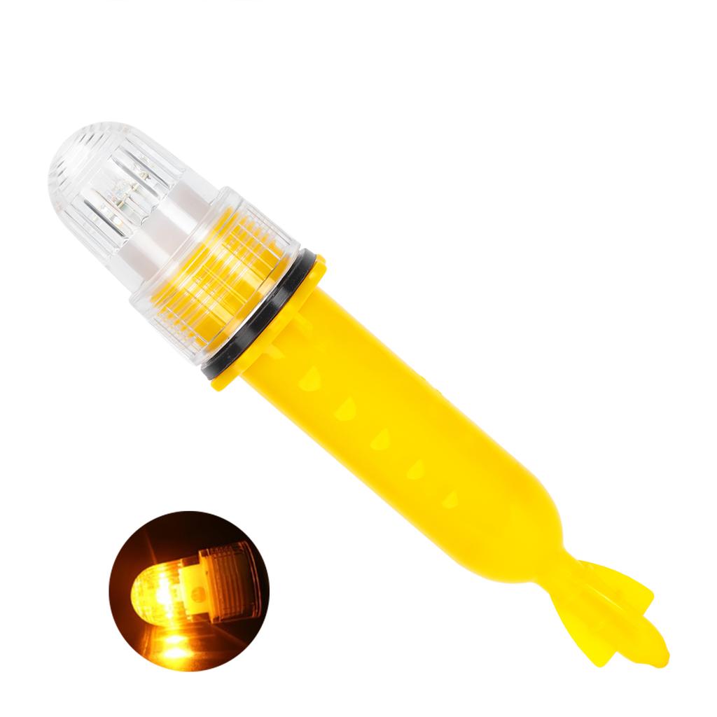 Светодиодный проблесковый маяк Интеллектуальное управление светом Водонепроницаемый IP65 для морского судна Ночная рыбалкаЖелтый