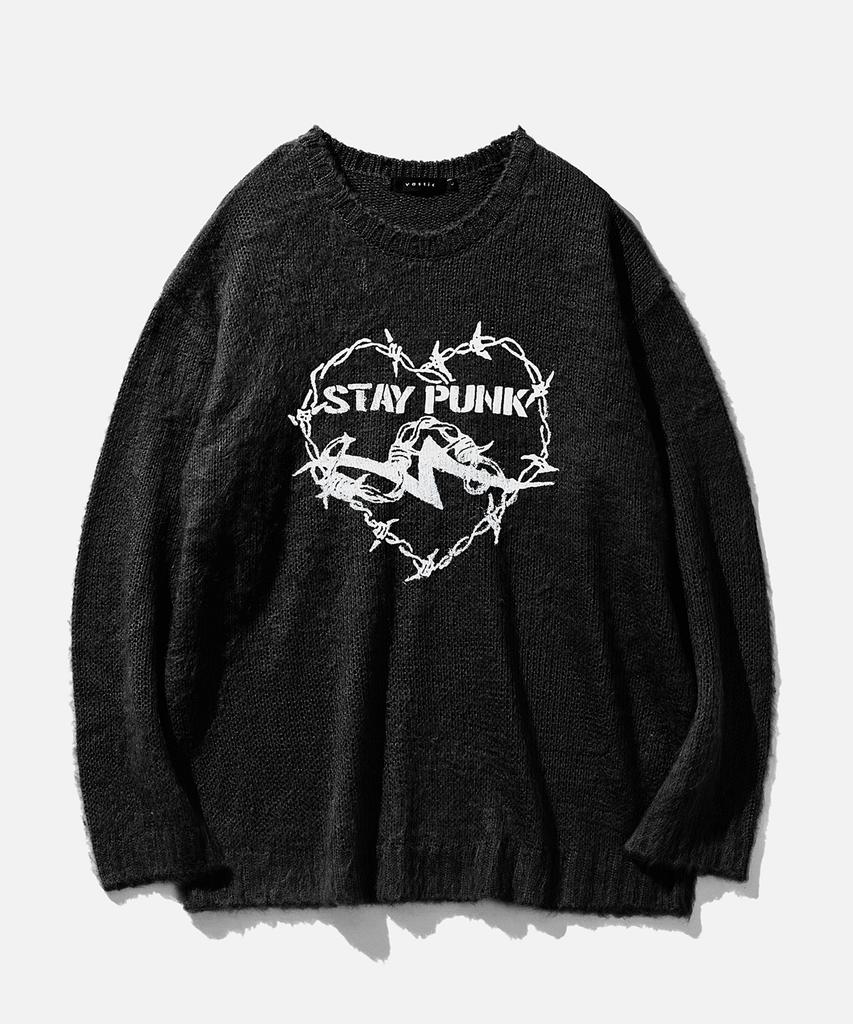 VASTIC Stay Punk Brush Knit_Black