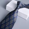 Мужской деловой галстук с крупным узором 8 см — новый стиль с ручной печатью