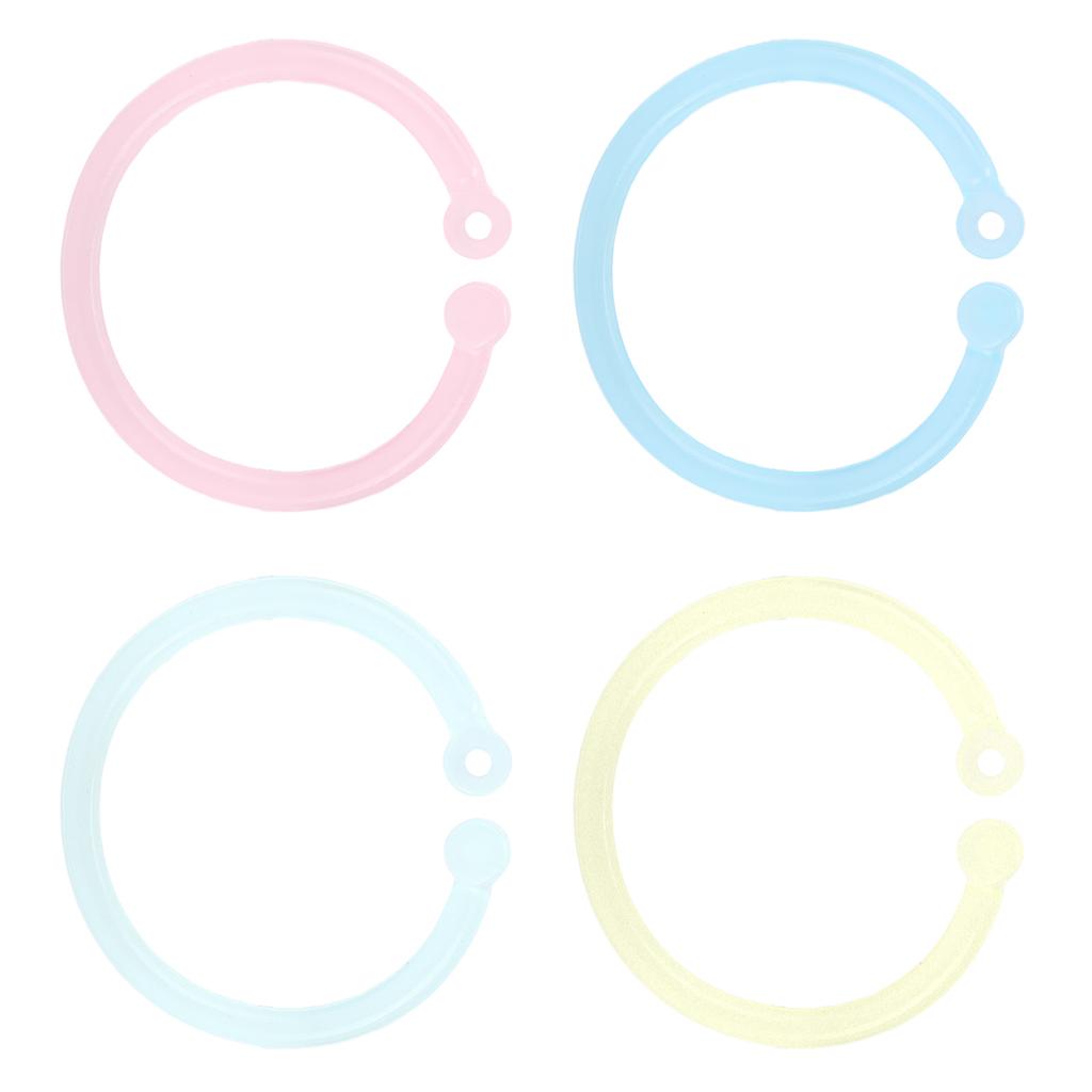 20 шт. Пластиковые кольца прозрачные гибкие свободные листы кольца для книг для школы домашнего офиса карты D