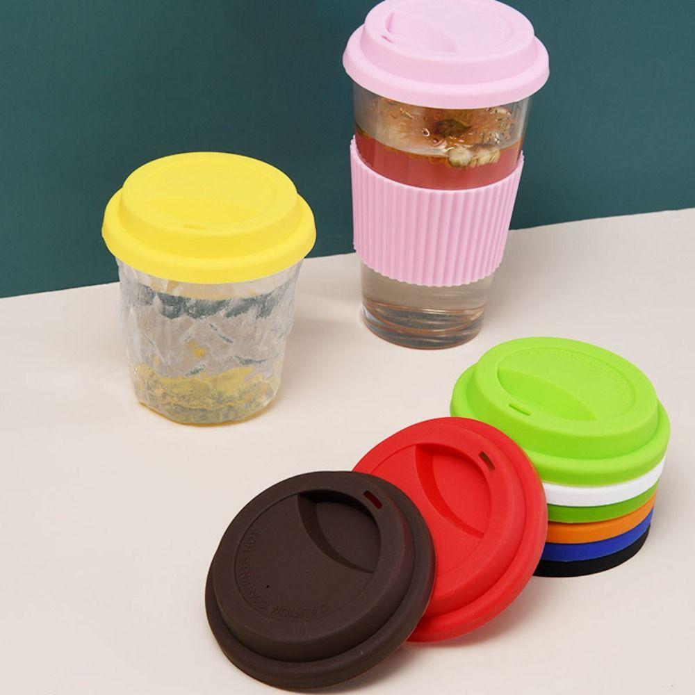 9cm Coffee Mug Lids Universal Fresh Cover Drinkware Accessories Silicone Cup Lid Milk Tea