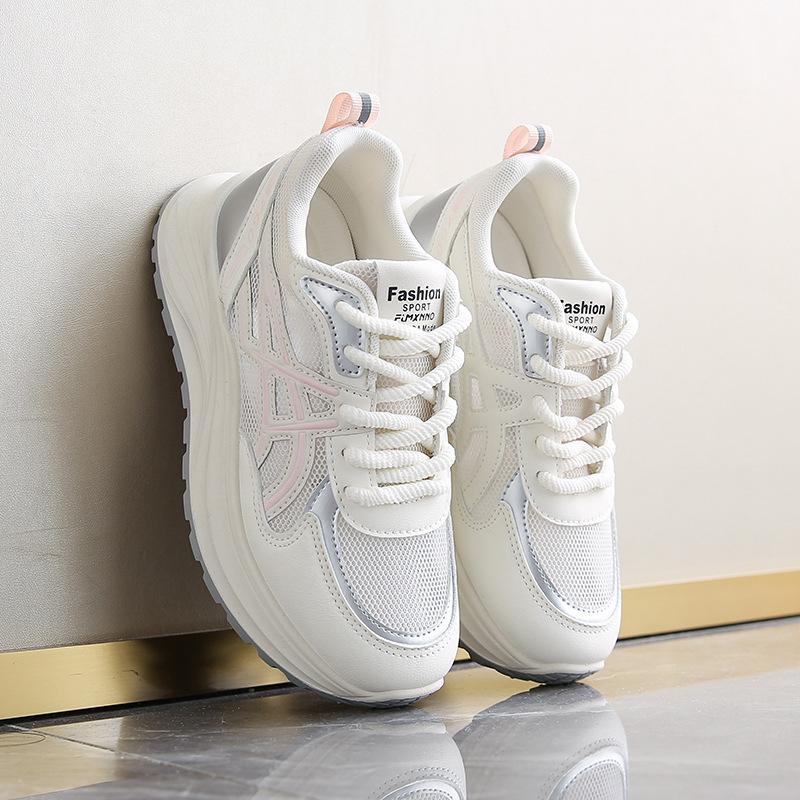 Летние кроссовки на толстой подошве 2025, универсальные, сетчатые, в стиле «папиных кроссовок», женские, легкие, дышащие и тонкие, спортивные, модные, повседневные женские туфли