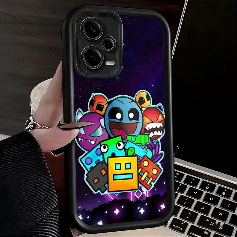 Мягкий чехол для телефона Geometry Dash для Xiaomi Poco X7 X6 X5 Pro X4 Gt X3 F7 Ultra M8 M7 Redmi 15C 15 14C 13 13C 12 12C 10 10C