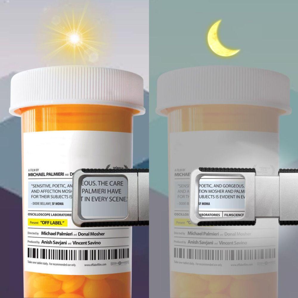 Handheld LED Magnifier 5x Magnification Illuminates Magnifier Pocket Loupe Reading Assistance