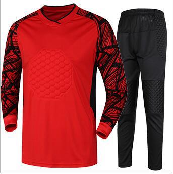New football goalkeeper suit, adult youth football professional goalkeeper suit set, thickened sponge protection buffer