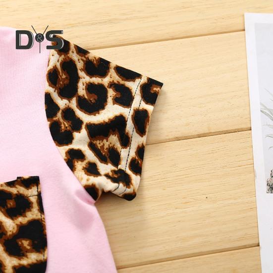 Комплект из 2 предметов с леопардовым принтом для девочки, летний топ с короткими рукавами и круглым вырезом, шорты, милый костюм для сестер на каждый день, для фотосессий и вечеринок